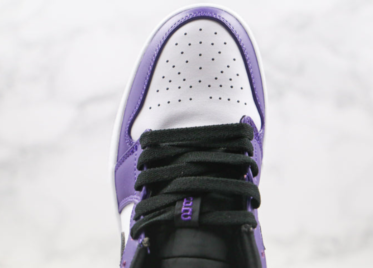 Jordan 1 Low Court Purple White Luxe Premium Brazil