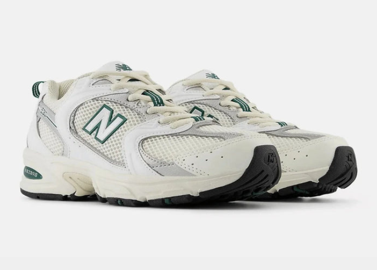 New Balance 530 Sea Salt White Marsh Green Luxe Premium Brazil
