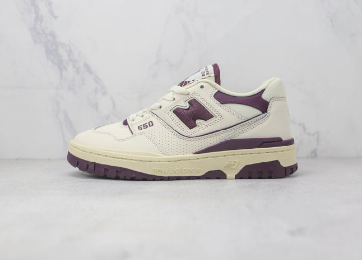 New Balance 550 Sea Salt Burgundy Luxe Premium Brazil