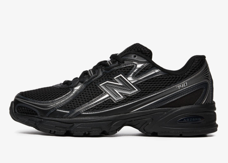 New Balance 740v2 Black Grey Silver Luxe Premium Brazil