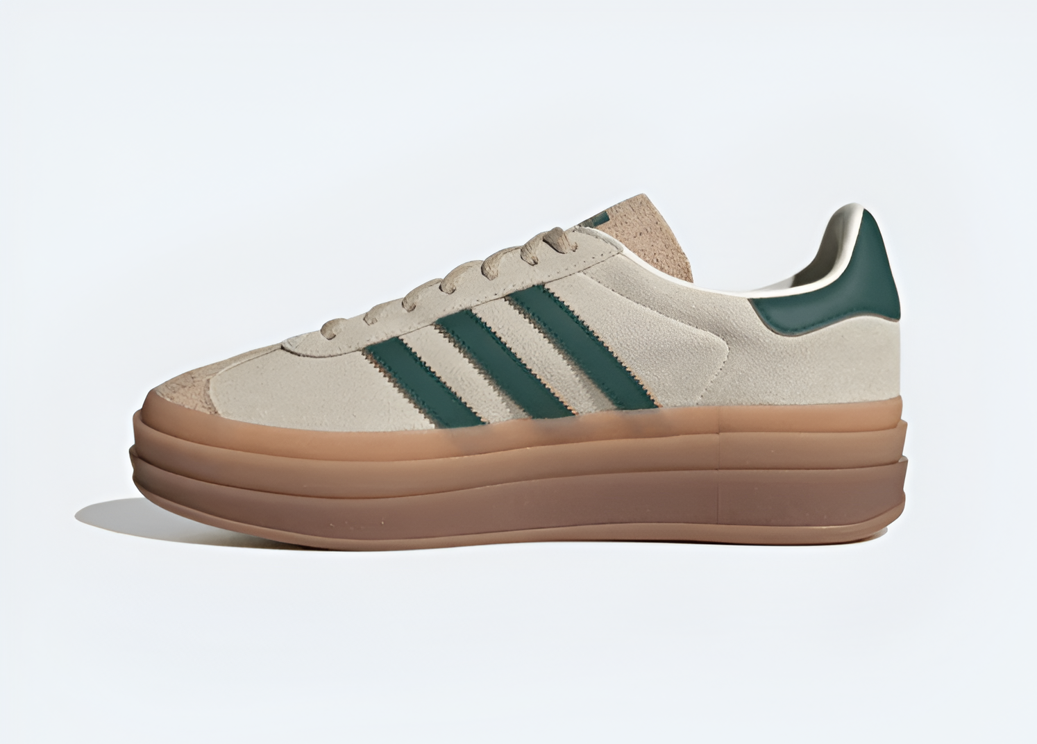 Adidas Gazelle Bold Magic Beige Collegiate Green Luxe Premium Brazil