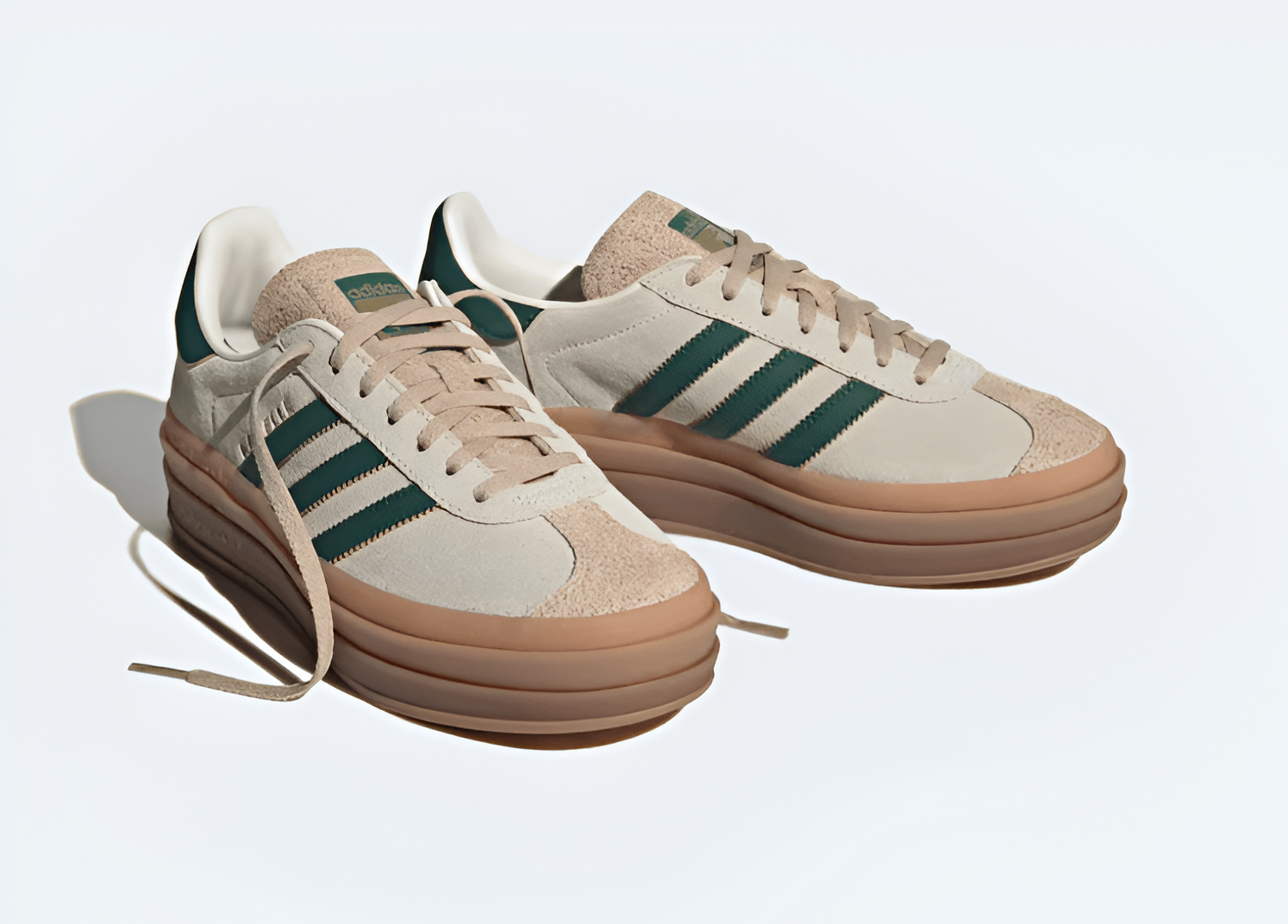 Adidas Gazelle Bold Magic Beige Collegiate Green Luxe Premium Brazil