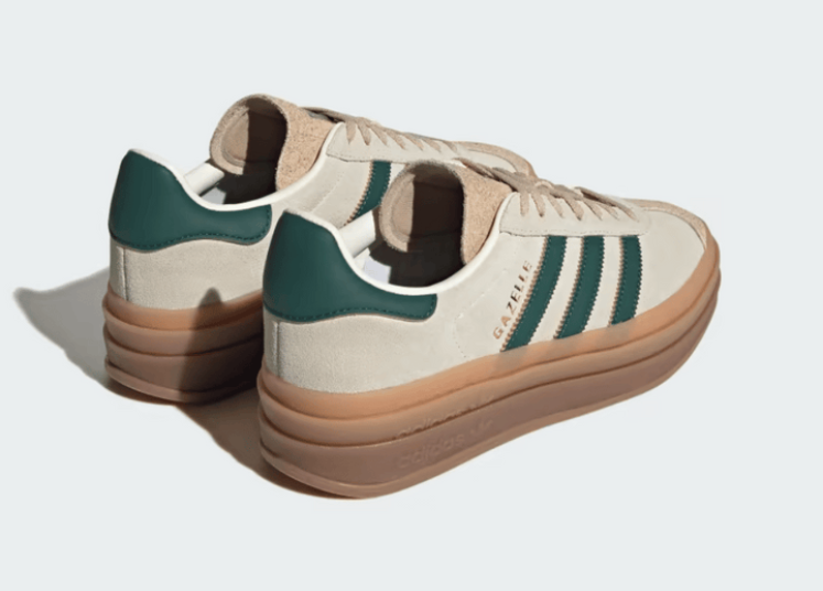 Adidas Gazelle Bold Magic Beige Collegiate Green Luxe Premium Brazil