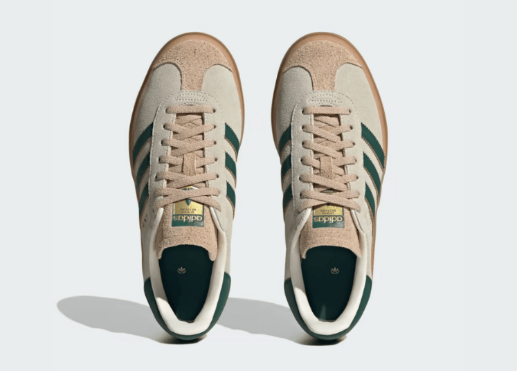 Adidas Gazelle Bold Magic Beige Collegiate Green Luxe Premium Brazil