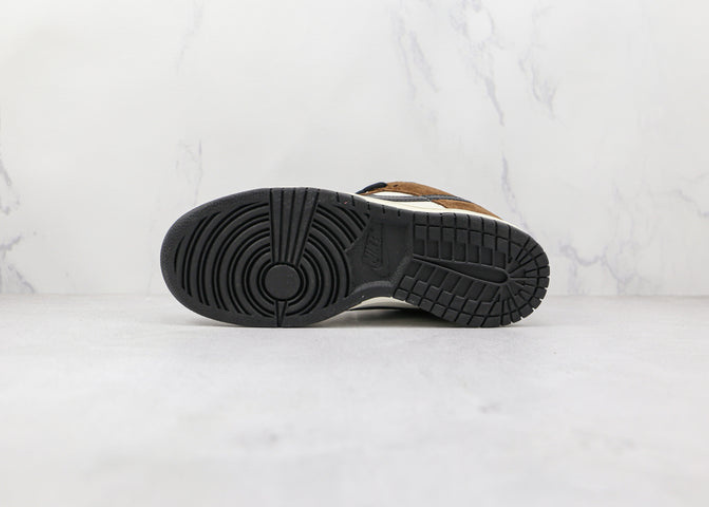 Nike SB Dunk Low White Black Trail End Brown Luxe Premium Brazil