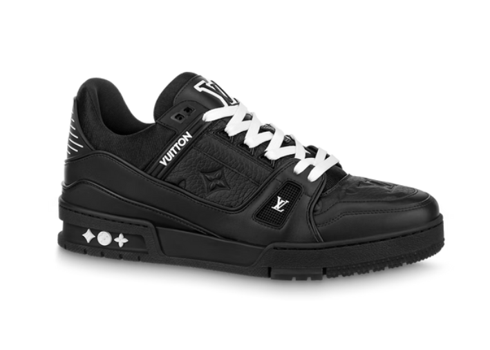 Louis Vuitton Trainer Black Embossed Monogram Luxe Premium Brazil