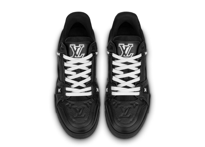 Louis Vuitton Trainer Black Embossed Monogram Luxe Premium Brazil