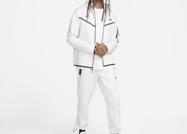 Conjunto Nike Sportswear Tech Fleece Branco Luxe Premium Brazil