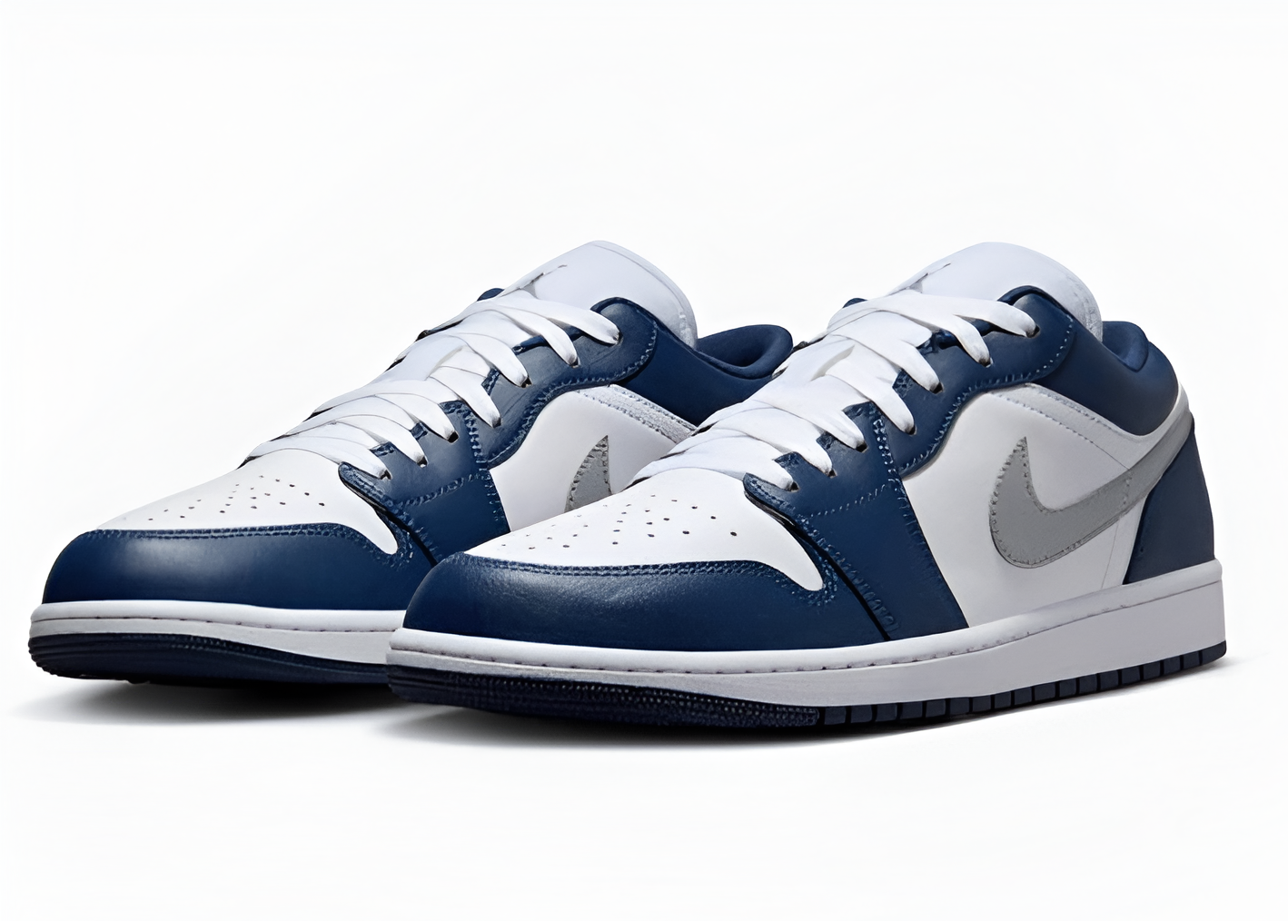 Jordan 1 Low Wolf Grey Midnight Navy Luxe Premium Brazil