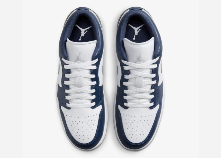 Jordan 1 Low Wolf Grey Midnight Navy Luxe Premium Brazil