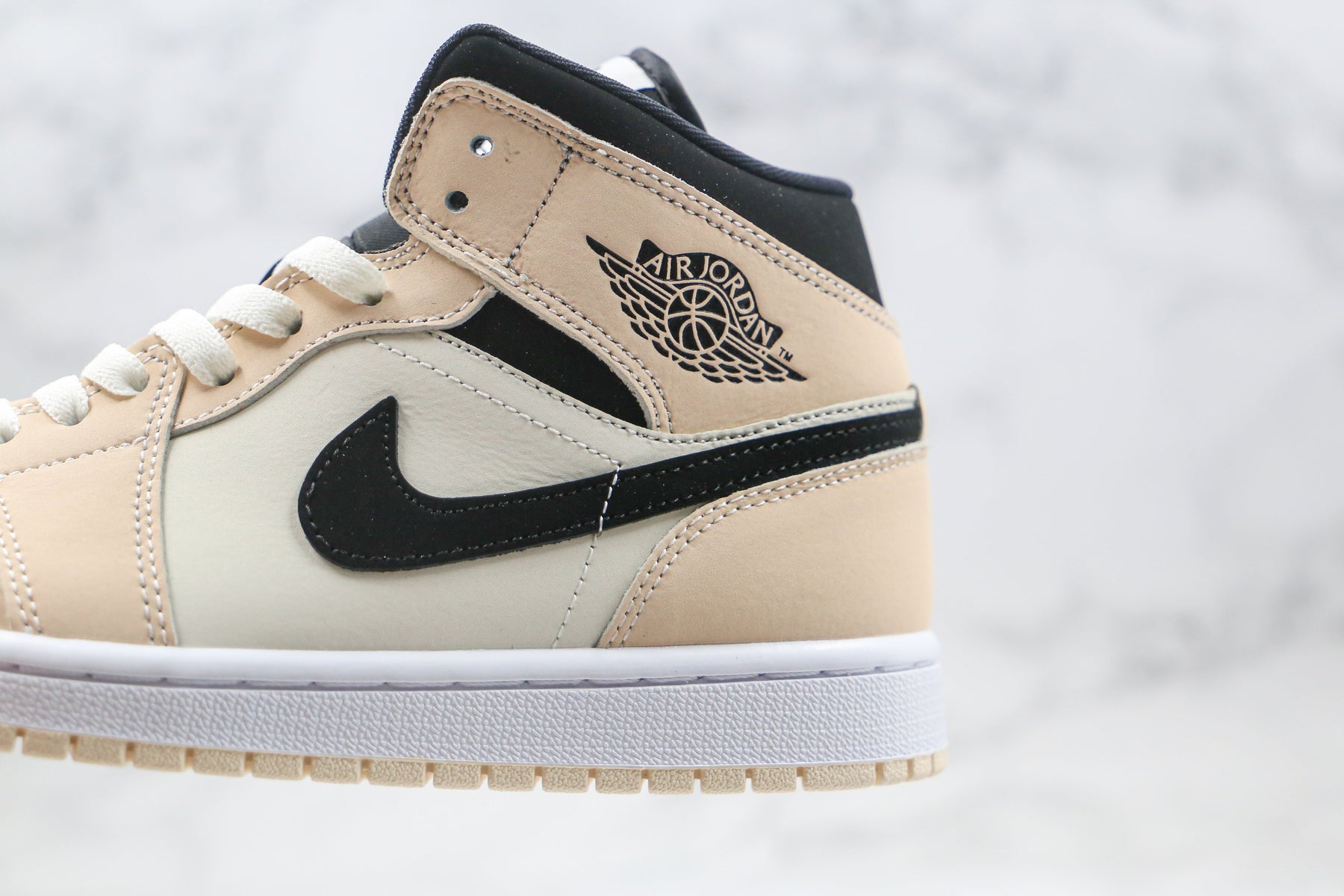 Jordan 1 Mid Barely Orange Light Violet Luxe Premium Brazil