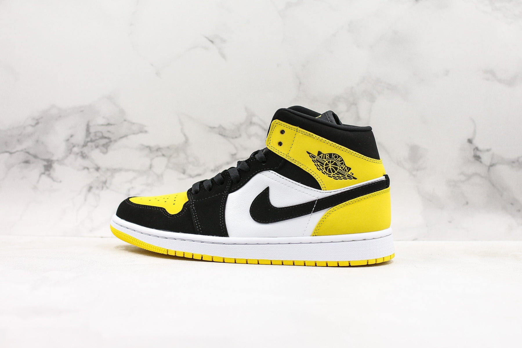 Jordan 1 Mid Yellow Toe Black - Luxe Premium Brazil