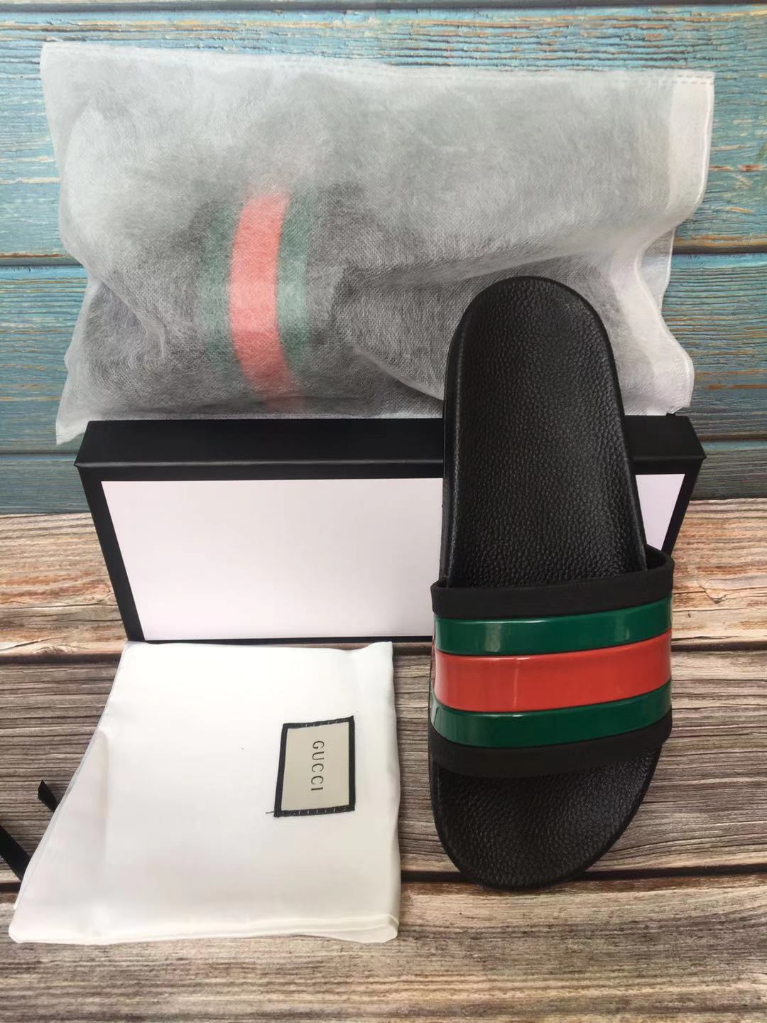 Gucci Rubber Slide Red Green - Luxe Premium Brazil