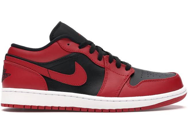 Jordan 1 Low Bred Toe Red Luxe Premium Brazil