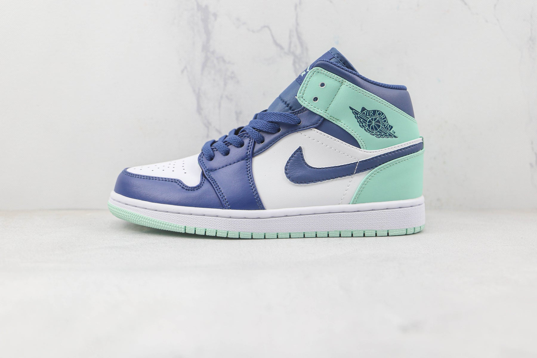 Jordan 1 Mid Mystic Navy Mint Foam Luxe Premium Brazil