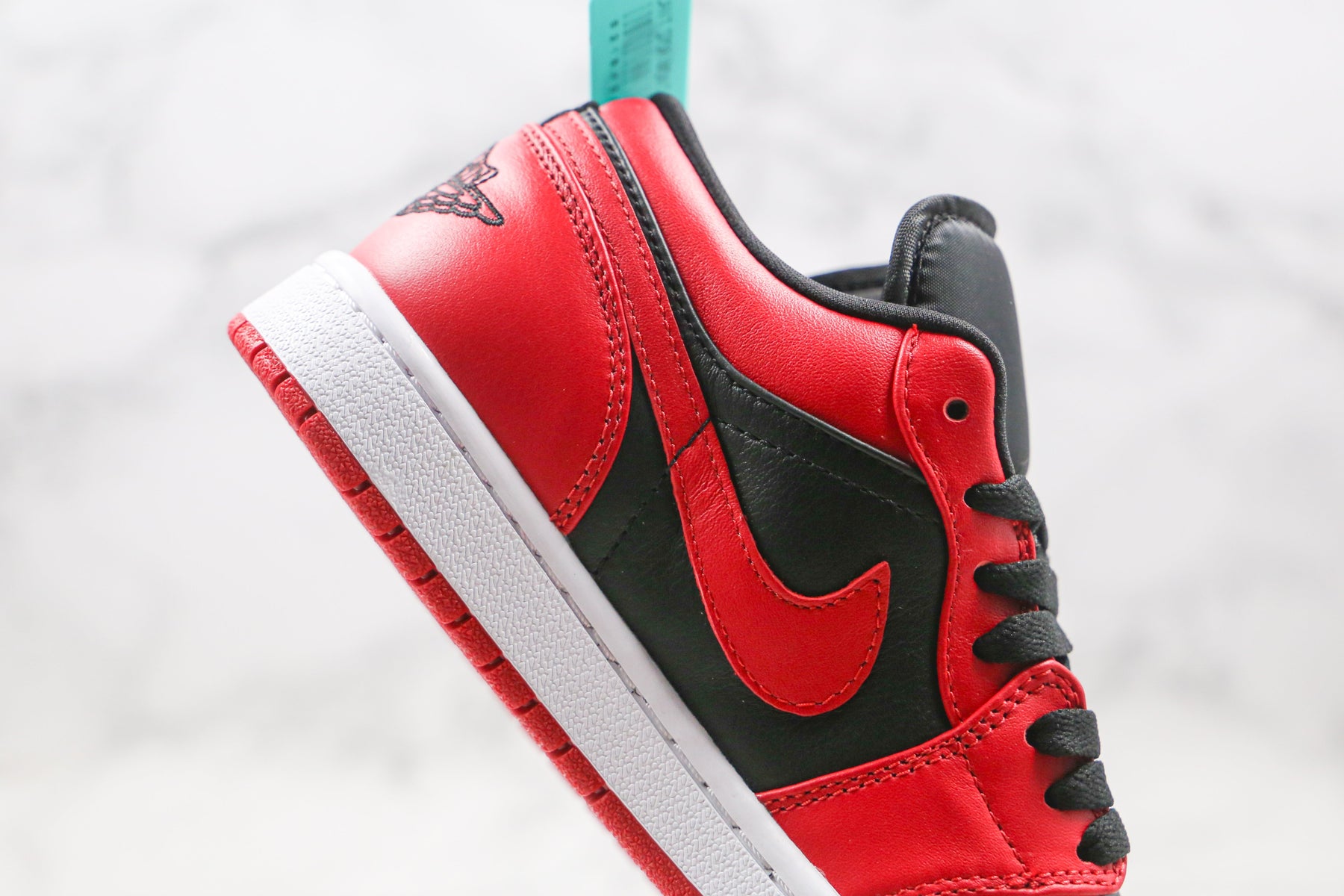Jordan 1 Low Bred Toe Red Luxe Premium Brazil
