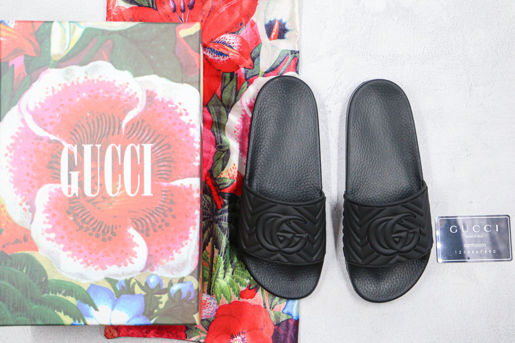 Gucci Matelasse Slide Black - Luxe Premium Brazil