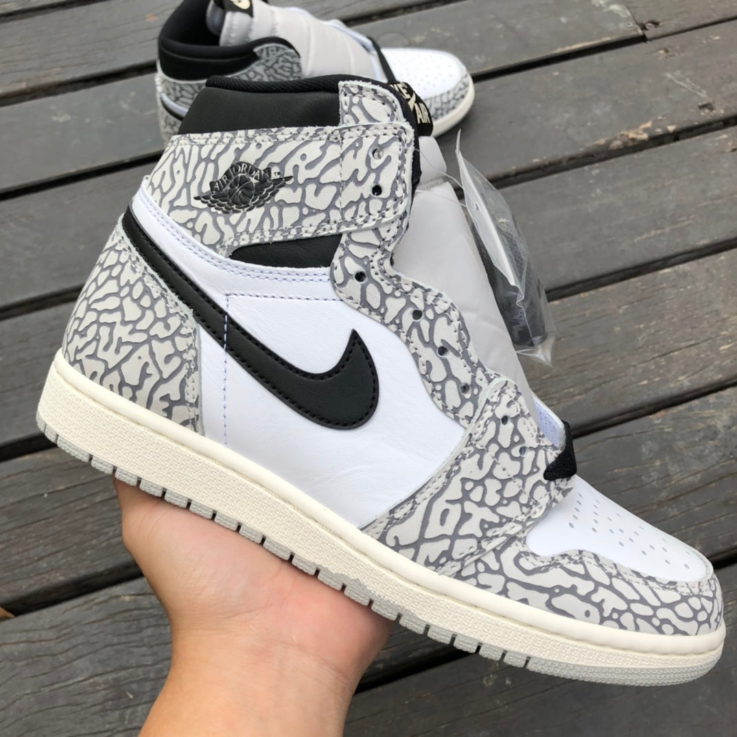 Jordan 1 Retro High OG White Cement Luxe Premium Brazil