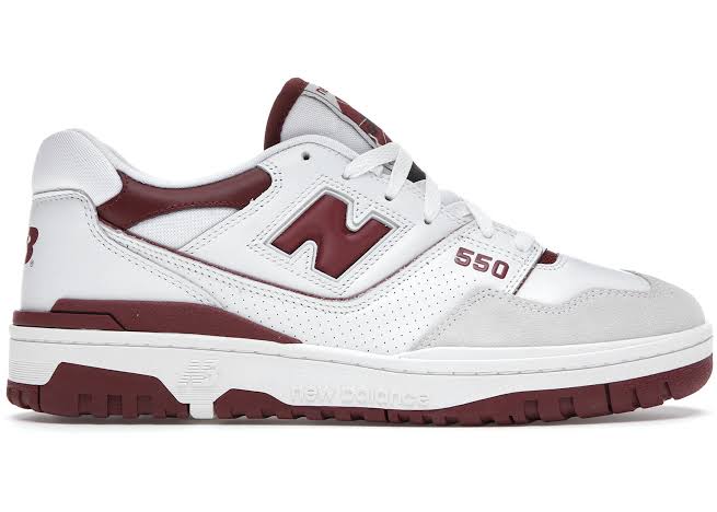 New Balance 550 Sea Salt Burgundy - Luxe Premium Brazil