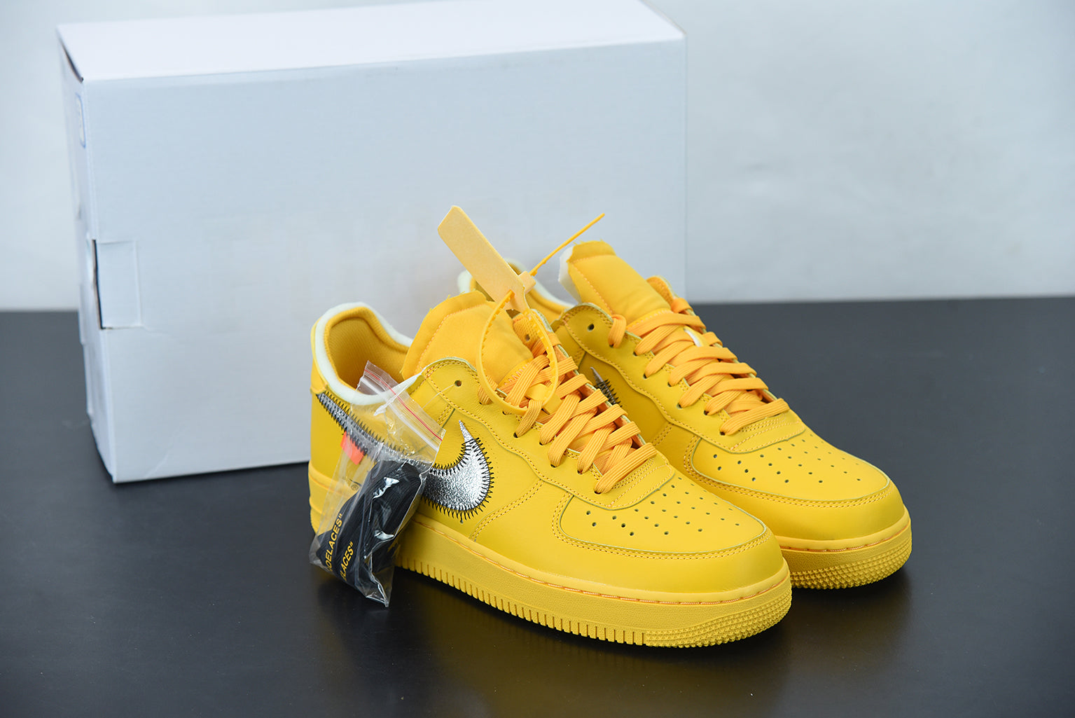 Nike Air force 1 Low Off White University Gold Metallic Silver My Store