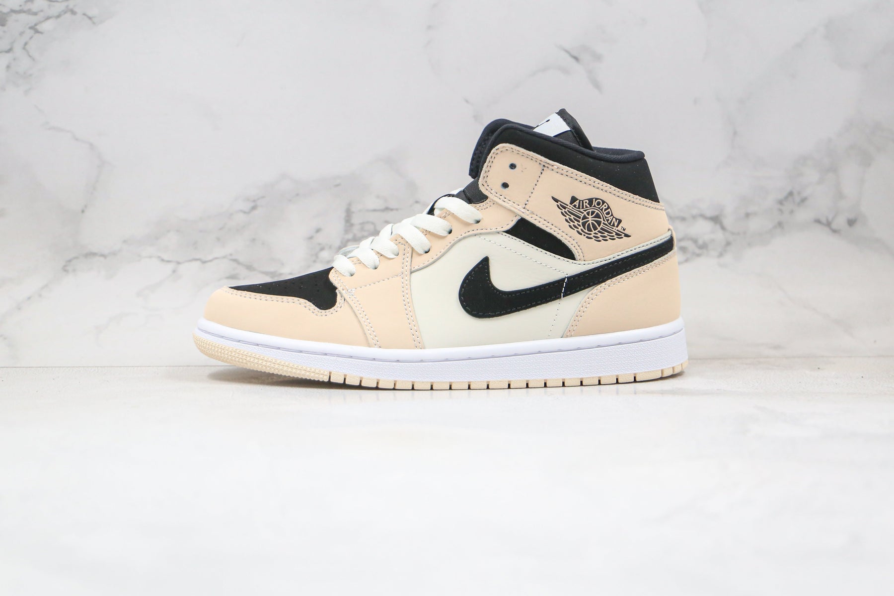 Jordan 1 Mid Barely Orange Light Violet Luxe Premium Brazil
