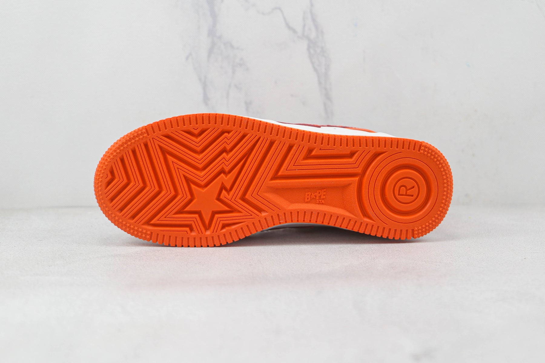 Bape Sta Patent Leather Orange White - Luxe Premium Brazil