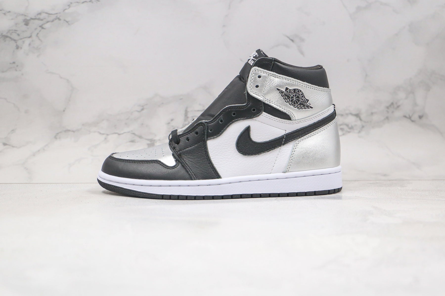 Jordan 1 Retro High Silver Toe Luxe Premium Brazil
