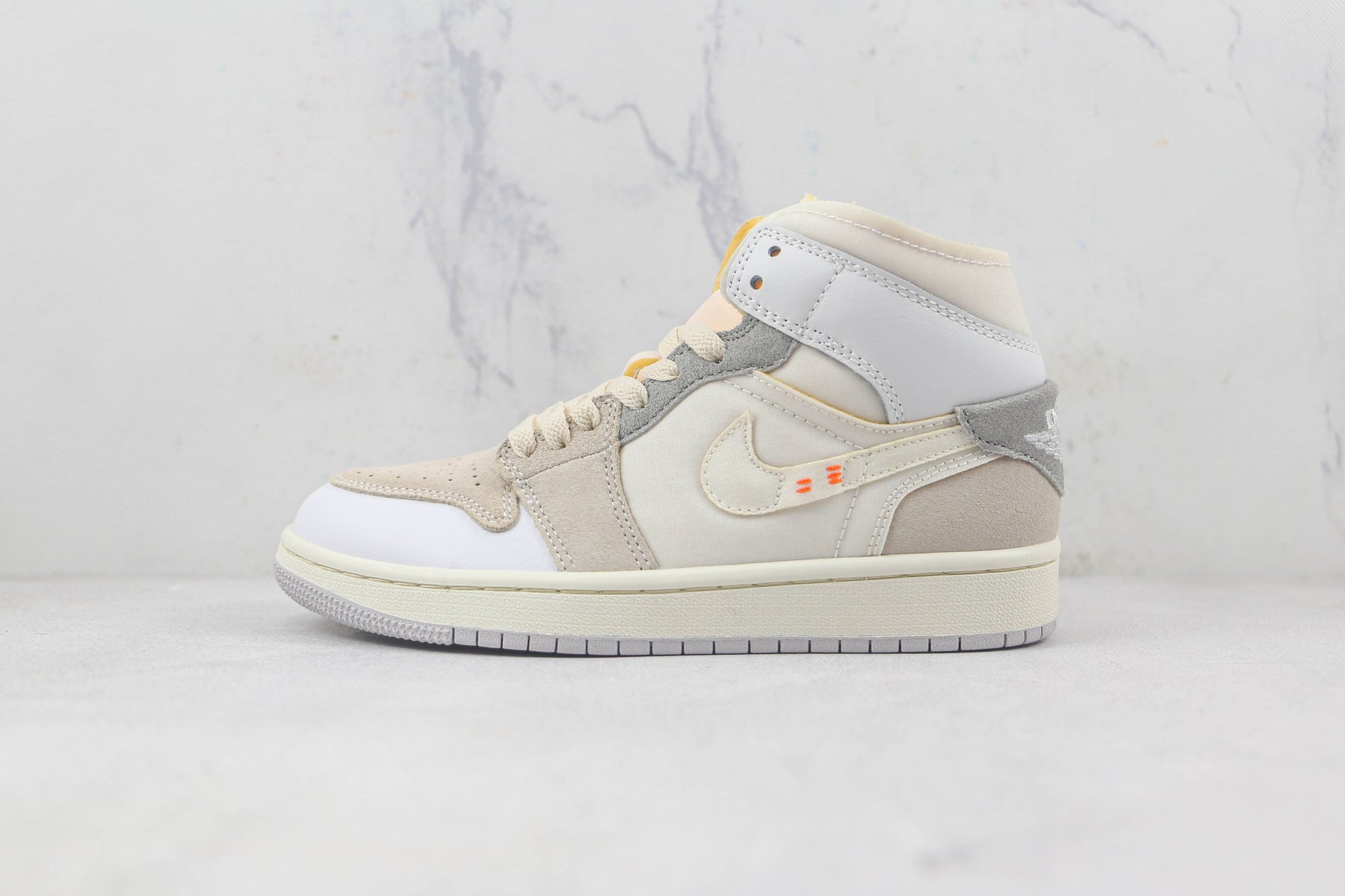 Jordan 1 Mid Craft Inside Out White Grey - Luxe Premium Brazil