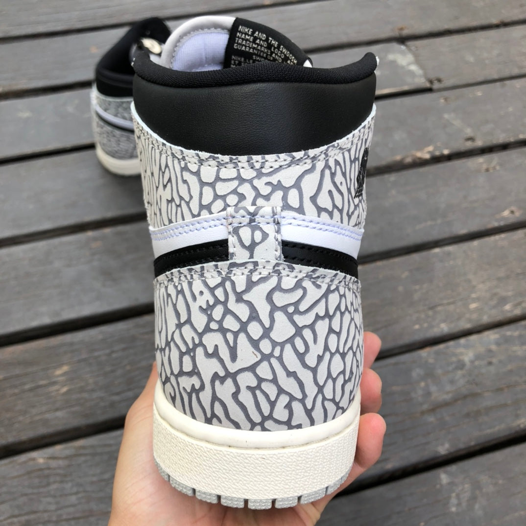 Jordan 1 Retro High OG White Cement Luxe Premium Brazil