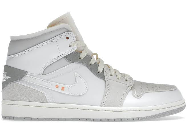Jordan 1 Mid Craft Inside Out White Grey - Luxe Premium Brazil