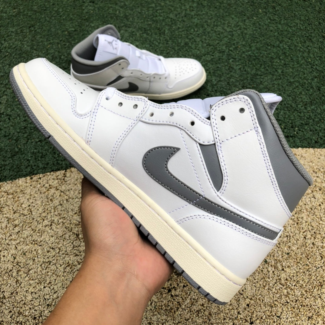 Jordan 1 Mid Neutral Grey - Luxe Premium Brazil