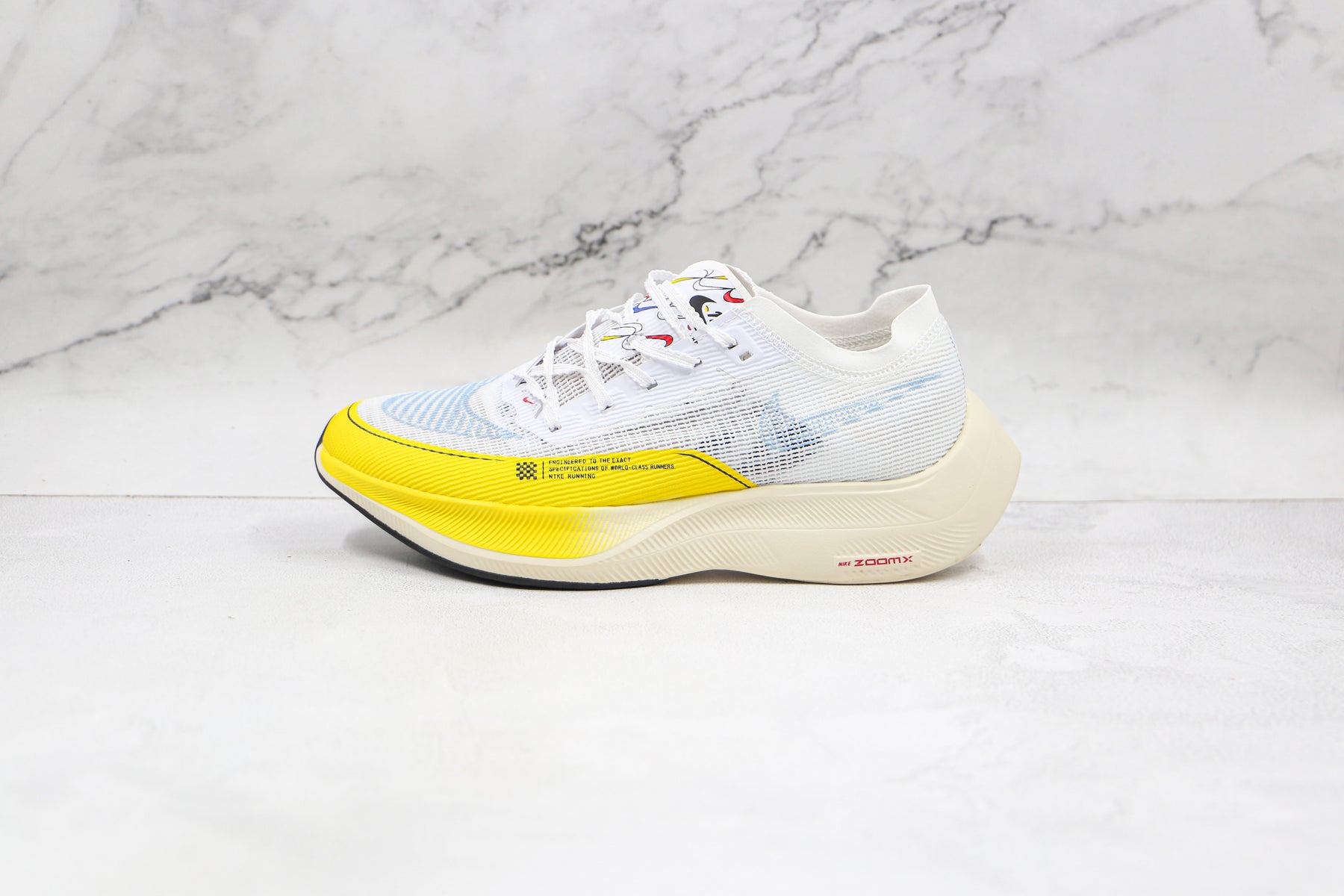 Nike ZoomX Vaporfly Next% 2 White Yellow Strike Luxe Premium Brazil