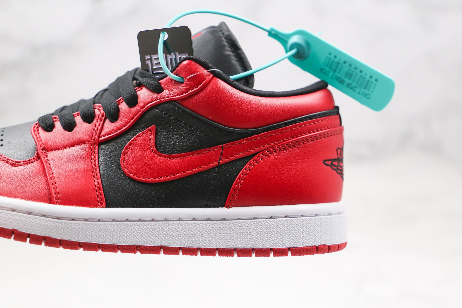 Jordan 1 Low Bred Toe Red Luxe Premium Brazil