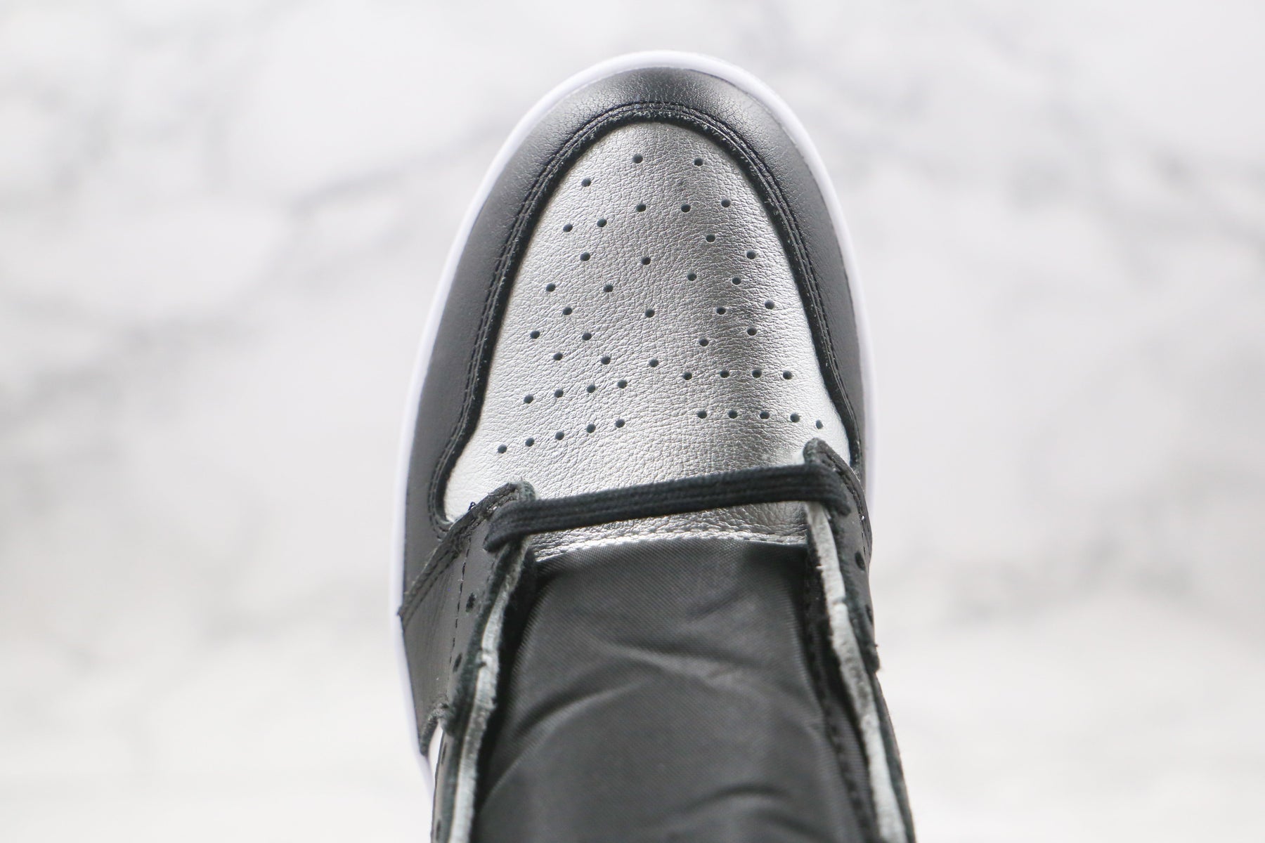 Jordan 1 Retro High Silver Toe Luxe Premium Brazil