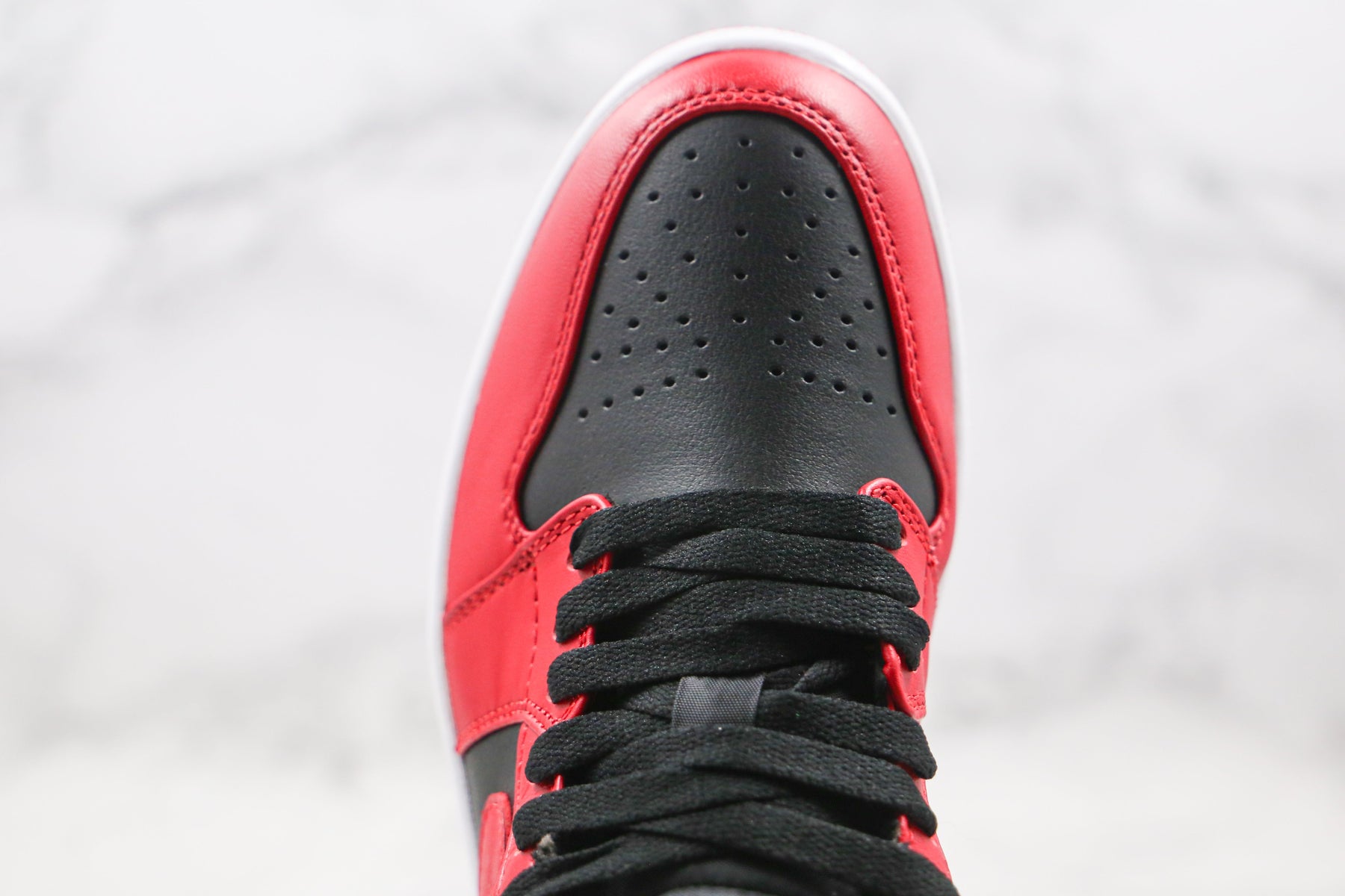 Jordan 1 Low Bred Toe Red Luxe Premium Brazil