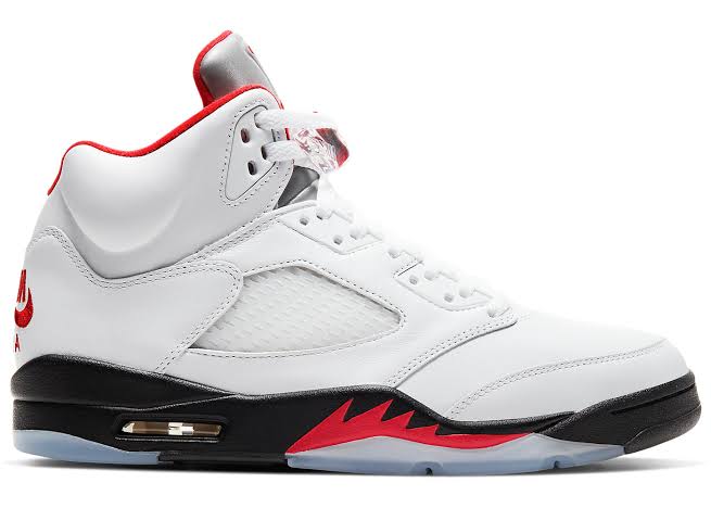 Jordan 5 Retro Fire Red Silver Tongue - Luxe Premium Brazil