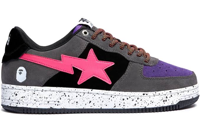Bape Sta Black Grey Pink Suede - Luxe Premium Brazil