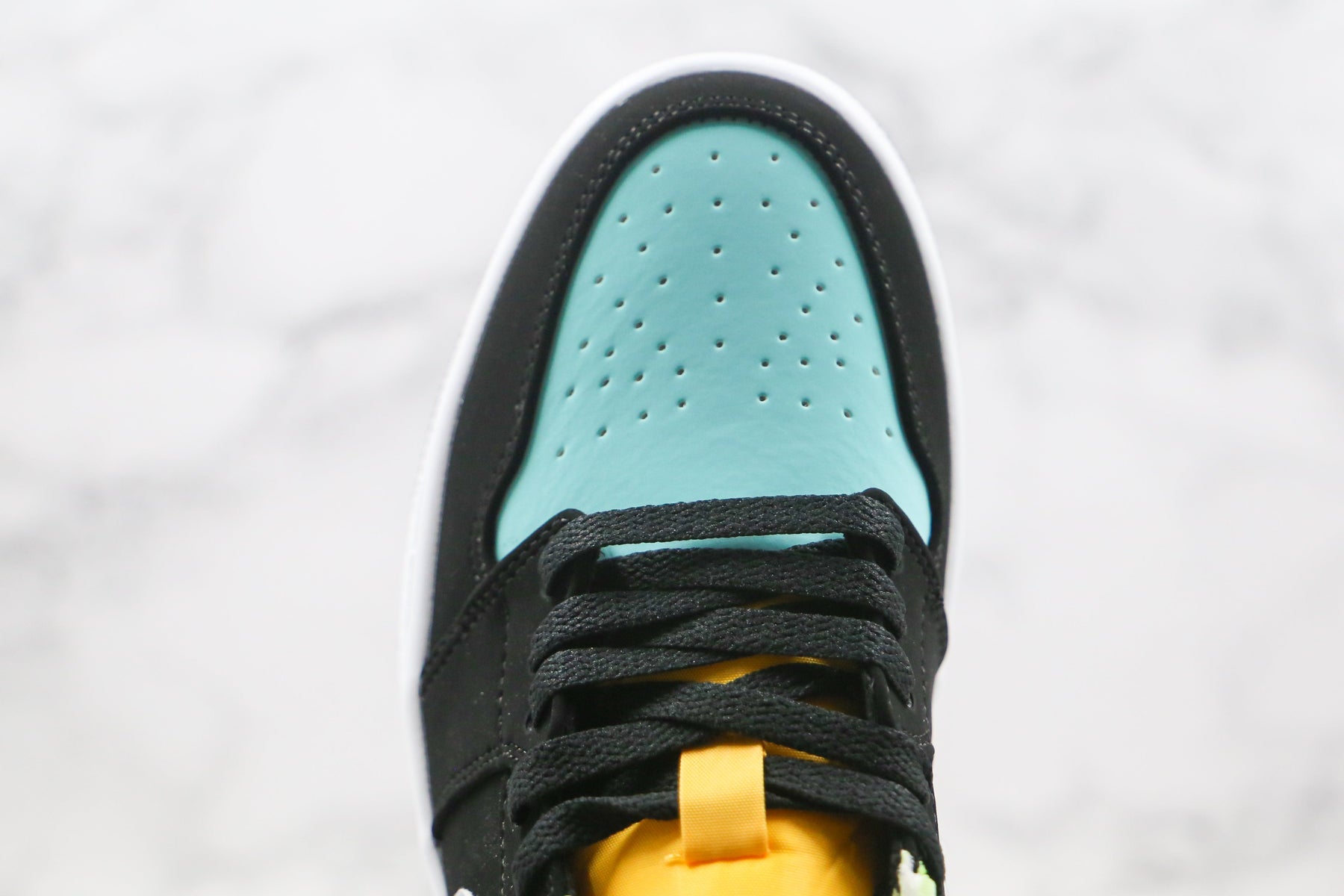 Jordan 1 Low Black Aurora Green Laser Orange Luxe Premium Brazil