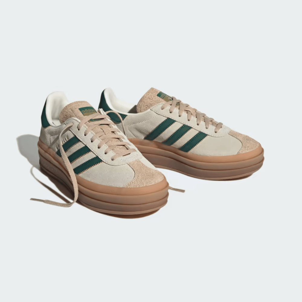 Adidas Gazelle Bold Magic Beige Collegiate Green