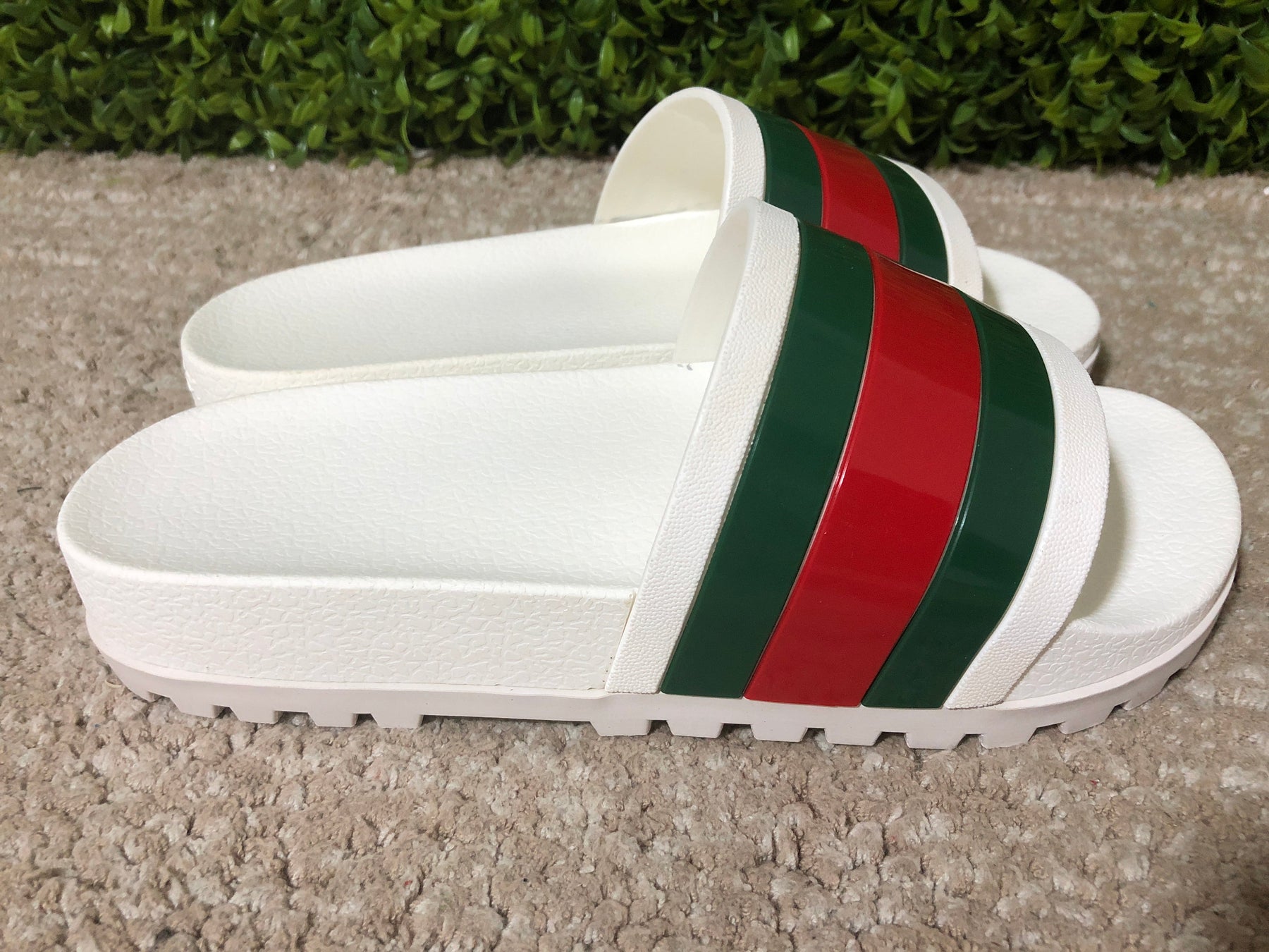 Gucci Web Slide Sandal White