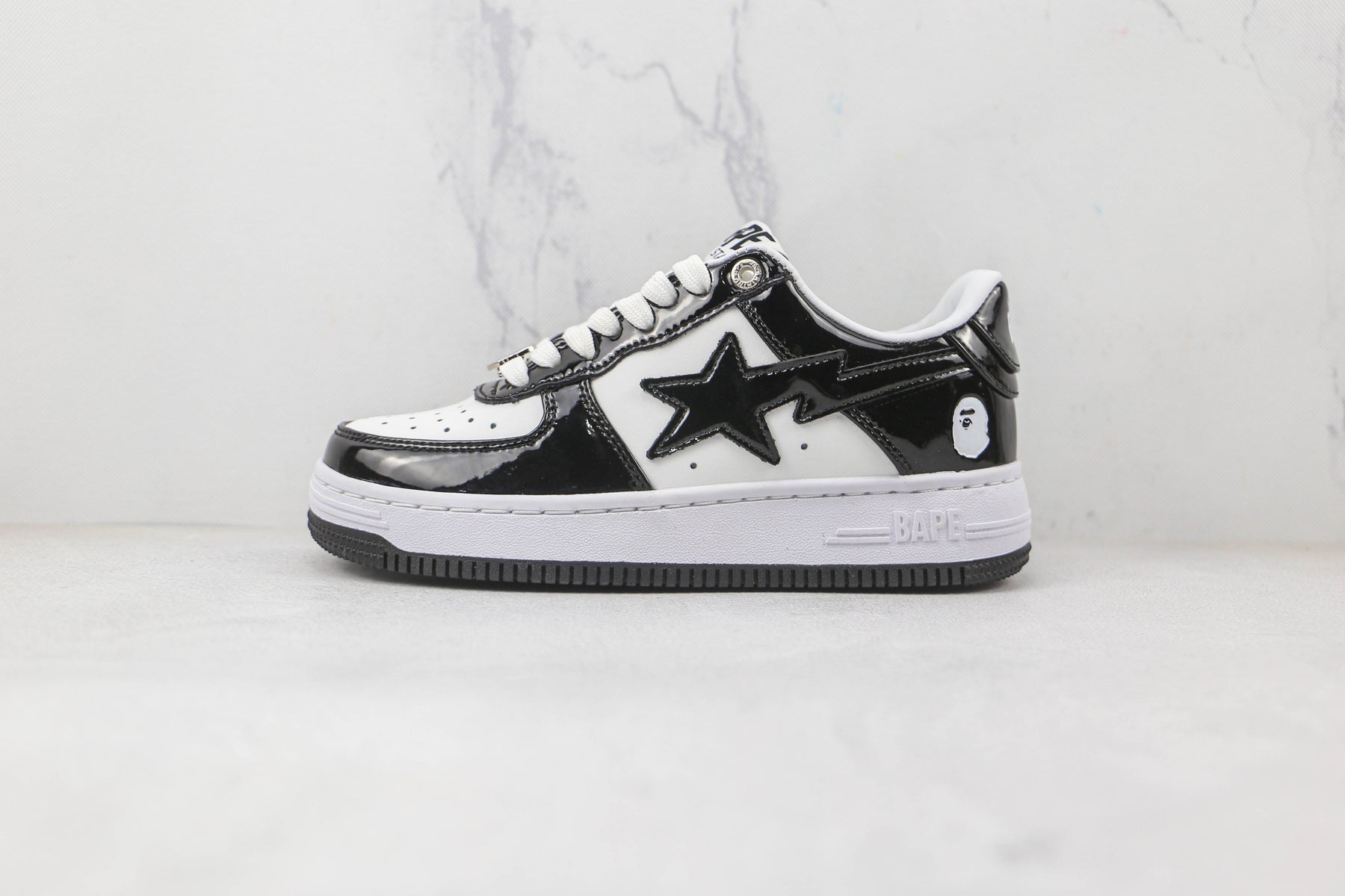 Bape Sta Patent Black White - Luxe Premium Brazil
