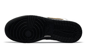 Jordan 1 Mid White Gold Black Luxe Premium Brazil