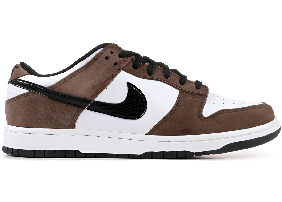 Nike SB Dunk Low White Black Trail End Brown Luxe Premium Brazil