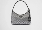 Bolsa em Cetim com Cristais Prada Re-Edition 2000 Luxe Premium Brazil