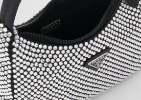 Bolsa em Cetim com Cristais Prada Re-Edition 2000 Luxe Premium Brazil