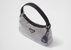 Bolsa em Cetim com Cristais Prada Re-Edition 2000 Luxe Premium Brazil