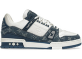 Louis Vuitton LV Trainer Monogram Denim White Blue Luxe Premium Brazil