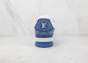 Louis Vuitton LV Trainer Monogram Denim White Blue Luxe Premium Brazil