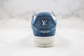 Louis Vuitton Trainer Sneaker Denim Monogram - Luxe Premium Brazil